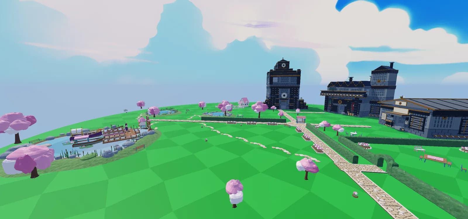 Blossom Park's pier and ponds.